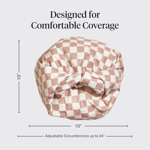 Kitsch XL Microfiber Hair Towel Wrap for Women - color: Blush Checkered