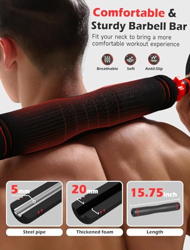 UKEEP Adjustable Dumbbells Set, 20/30/40/55/60/80lbs Free Weight Set with Connector, 2 or 3 in 1 Dumbbells Set Used as Barbell, Kettlebells, Fitness Exercises for Home Gym Suitable Men/Women - style: 55 lbs (27.5 lbs each)