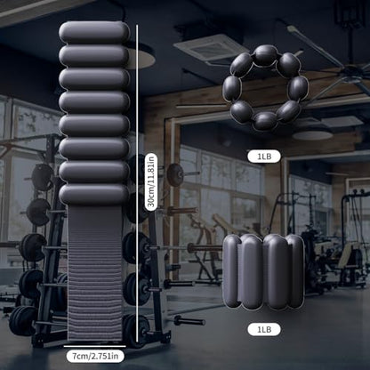 Ankle weights for women wrist weight: Adjustable ankle & wrist weights 2lbs(1lb each) for Pilates & Yoga exercise - Hand & Leg weights for women at home - color: Black