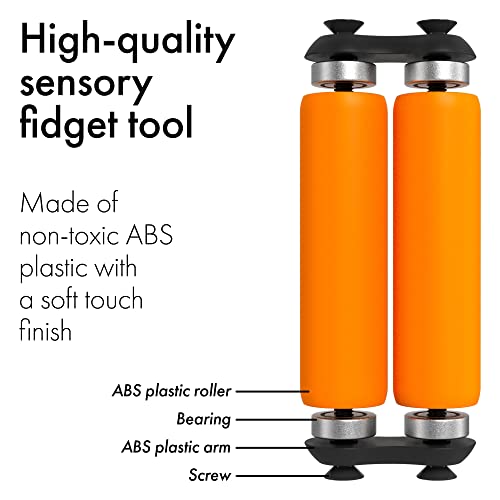 ONO Roller - Handheld Fidget Toy for Adults | Help Relieve Stress, Anxiety, Tension | Promotes Focus, Clarity | Compact, Portable Design (Orange, Junior Size - ABS Plastic) - size: Junior Size, style: ABS Plastic - Orange