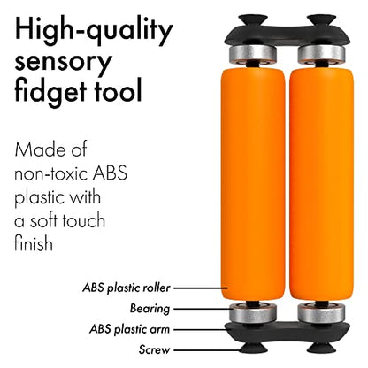 ONO Roller - Handheld Fidget Toy for Adults | Help Relieve Stress, Anxiety, Tension | Promotes Focus, Clarity | Compact, Portable Design (Orange, Junior Size - ABS Plastic) - size: Junior Size, style: ABS Plastic - Orange