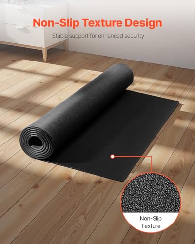 VEVOR Treadmill Mat for Carpet Floor, Exercise Equipment Mat for Treadmills, Stationary & Recumbent Bikes, High Density PVC Floor Protector Gym Mats, Waterproof and Non-Slip for Home Gym