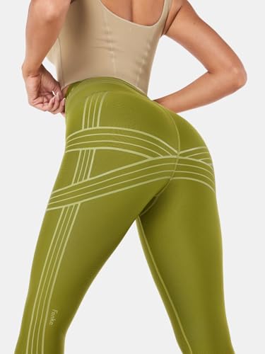Fanka Powerband Resistance Leggings for Women,High Compression Workout Leggings with Built-in Resistance Bands