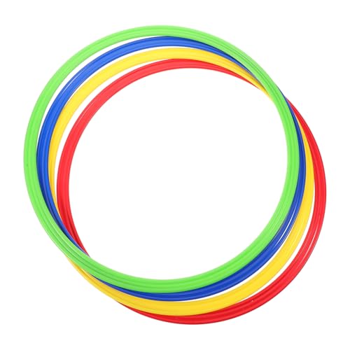 Abaodam 4pcs Agility Training Rings Versatile Plastic Speed Hoops for Soccer Drills Coordination Improvement Durable for Multiple Sports Activities