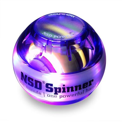 NSD Manual Thumb Wind Start Spinner Gyro Ball – Up to 15,000-18,000 RPM Premium & Durable Hand Strengthener and Wrist Exerciser for Grip Strength Training, Forearm Workout, and Pain Relief - size: Thumb-Wind Start Light Up