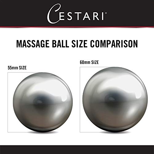 Cryosphere Massage Ball Hot Cold Roller Ball - Fast Muscle Pain Relief - Stainless Steel Balls for Heat or Ice Therapy - Feet Pain - Plantar Fasciitis- Back Ache - Foot Massager - 60 mm Ice Roller - color: Blue 60mm