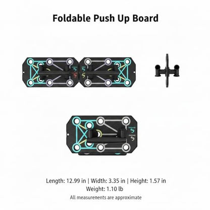 Foldable Push Up Board with Multi-Position Handles for Home Strength Training (1 PC)