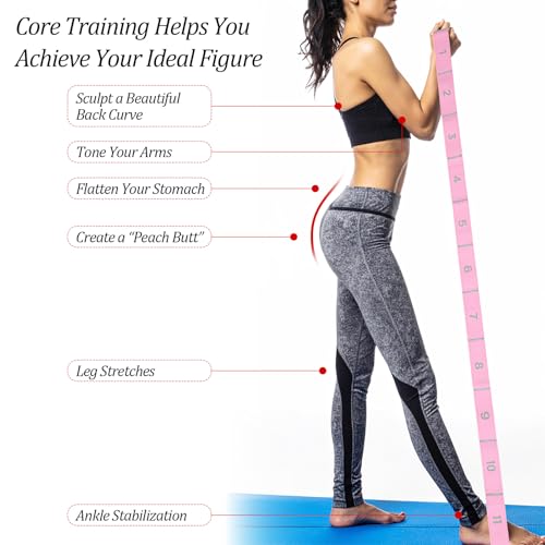 Yoga Bands For Stretching Stretch Straps with Loops Elastic Stretching Strap With Loops Physical Pilates Stretch Band For Flexibility(Pink)