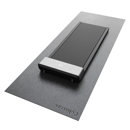 Treadmill Mat, Bike Trainer Mat for Stationary Spin Bike, 96" x 36" Non Slip Exercise Equipment Mat for Bike, Treadmill, Elliptical, Yoga - Workout Floor Protector for Carpet Or Hardwood