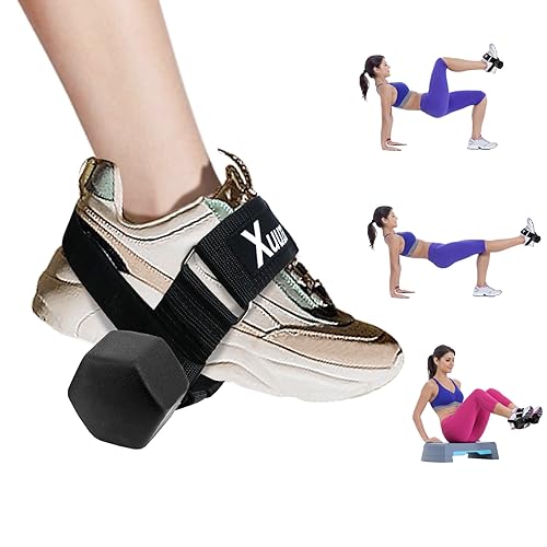 2 Pack Weight Tibialis Trainer, Dumbbell Tib Bar Ankle Leg Extension Strap For Strengthening Hips, Legs, Knees And Calf, No Slipping, Adjustable, Strength Training For Women Men (Black)