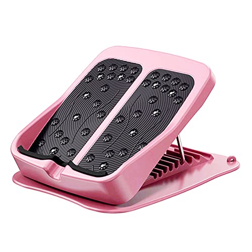 9Gear Anti Slip Portable Slant Board Foot Stretch Wedge Board Foot Massage Tension Plate Adjustable Incline Board Calf Ankle Stretcher - color: Pink