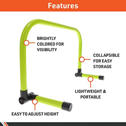 Body Sport Adjustable Athletic Speed Training Hurdles, Jumping & Speed Training Fitness Equipment, Hurdles for Track & Field, Basketball, Soccer & More