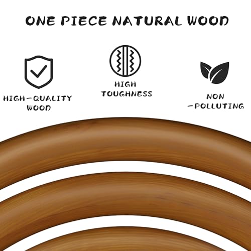 MR Wing Chun Ring Set, Wing Chun Rattan Ring, Natural Wood Rings, Wing Tsun Kung Fu Wrist Hand Strength Training Equipment, Yewen Sau Sticky IP Man Siu Lum Kung Fu Ring Set, 7”, 9”, 11”