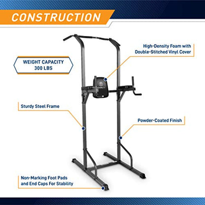 Marcy Multi-Functional Power Tower Home Gym for Strength Trainings - color: VKR Home Gym - Black