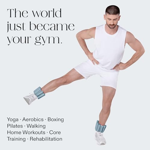 Bala Bangles Wrist & Ankle Weights for Women & Men, Home Gym Equipment - color: Sea, size: 3 LB