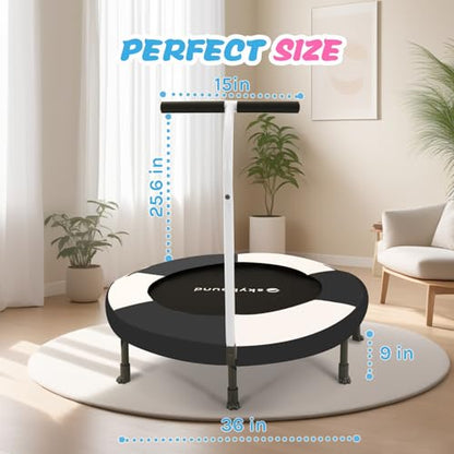 36'' Toddler Trampoline, Indoor Outdoor Kids Trampoline for Ages 1-6, Mini Trampolines for Kids