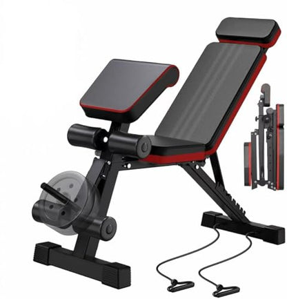 2026 Weight Bench, 770LBS Adjustable Workout Bench Foldable for Home Gym, Leg Extension and Extended Backrest for Bench Press Full Body Strength Training Exercise
