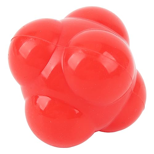 Ball, 6 Sided High Bounce Random for Hand Eye Coordination Speed Agility Training, with Durable Silicone, for Baseball Soccer Basketball Hockey Football Sports Drills