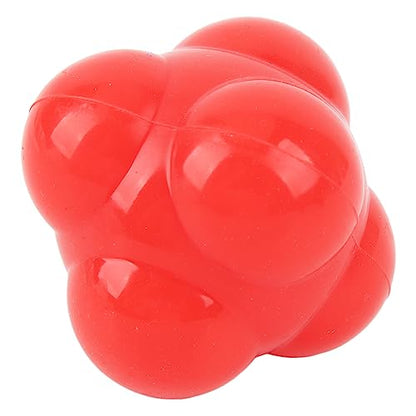 Ball, 6 Sided High Bounce Random for Hand Eye Coordination Speed Agility Training, with Durable Silicone, for Baseball Soccer Basketball Hockey Football Sports Drills