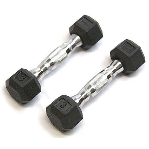 Gympak Rubber Hex Dumbbells
