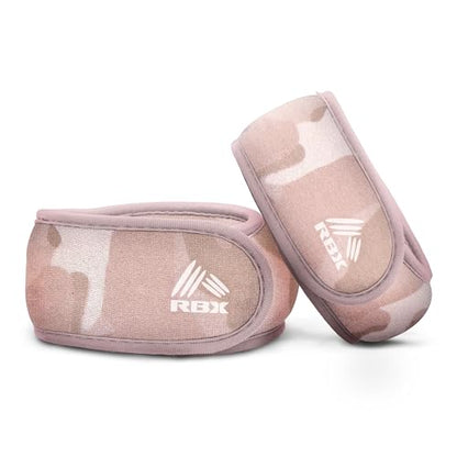 RBX Wrist & Ankle Weights Set (2LB Pair/1LB Each), Adjustable Comfort Fit for Training & Toning - color: Cream