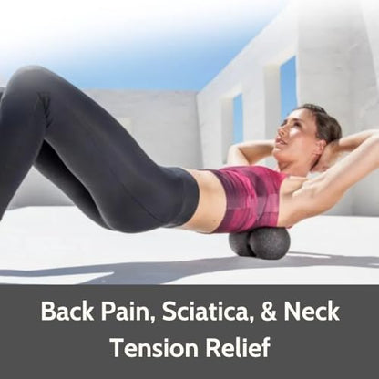 Peanut - The Better Peanut Ball Roller for Deep Tissue Massage, Mobility, Physical Therapy, Double Lacrosse Ball Massage, Back Pain, Myofascial Release, Muscle Knots, Suboccipital, & Acupoint - size: Small - 8x16cm