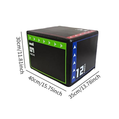 Jumping Exercise Box Plyometric Step Platform Multi-Function Agility Box with Compressed Cotton for Comfortable Workouts Suitable for Home Gym and