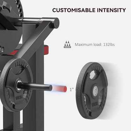 Soozier 2-in-1 Bicep Preacher Curl Bench with Adjustable Seat and Elbow Cushion, Plate Loaded Curl Machine & Tricep Extension Machine for Home Gym Workout