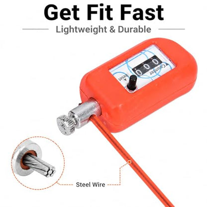 Count Rope Skipping, Red Steel Wire Bearing Jump Rope with Digital Counter, Lightweight Fitness Skipping Rope - Durable Indoor Outdoor Exercise Tool for Adults and Students