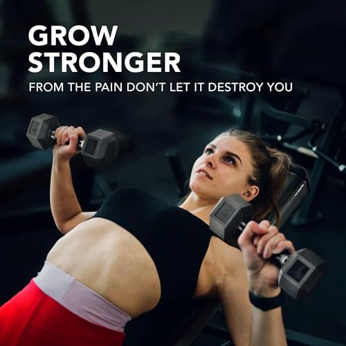 Yes4All Rubber Grip Encased Hex Dumbbell – Hand Weights With Anti-Slip 5-50 LBS Single - color: D. 20 Pounds