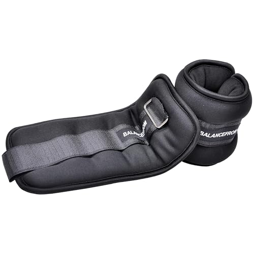 Fitvids Fully Adjustable Ankle Wrist Arm Leg Weights, Multiple Sizes - style: 4 lbs each (8-lb pair), Black