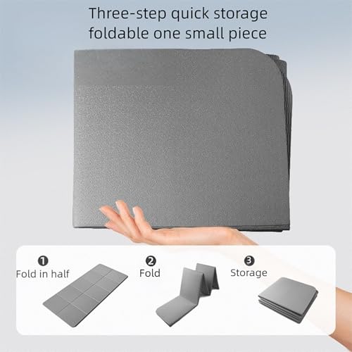 Foldable Yoga Mat – 72''×24'' / 31.5''×6mm Thick Ultra-portable design with non-slip, sweat-resistant surface Lightweight yet durable, perfect for travel, home, or outdoor practice with Storage Bag Eco-friendly materials, 6mm cushioned support, and compac