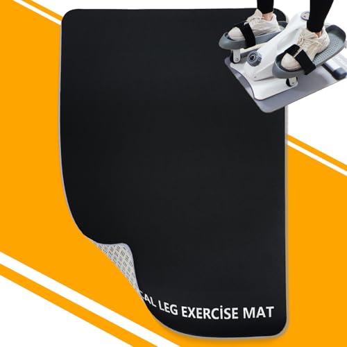 Non-Slip Workout Mat for Under Desk Ellipticals, Ellipse Leg Exerciser Machine Mat, 3mm Thick Exercise Equipment Mats, Improves Machine Stability & Protects The Floor, 23.62 x 16.92 Inches