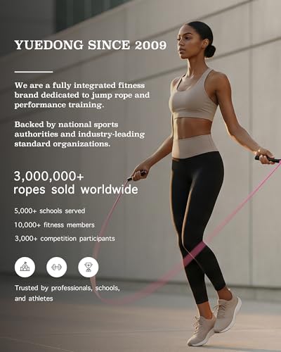 YUEDONG Women's Silent Jump Rope for Fitness, Apartment Friendly Adjustable PVC Exercise Rope, Tangle-Free Skipping Rope with Ergonomic Grip for Home Workout, Cardio, Weight Loss and Fat Burning - color: BLACK