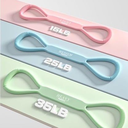 Silicone Resistance Bands Set of 6, 3 Booty Leg Bands, 3 Arm Chest Shoulder Bands, for Whole Body Working Out