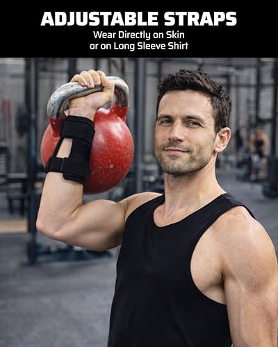 THEFITGUY Kettlebell Wrist & Forearm Guards for Men & Women, 7mm (Pair) | Impact-absorbing neoprene with adjustable straps and flexible no-insert comfort for cleans, snatches and presses