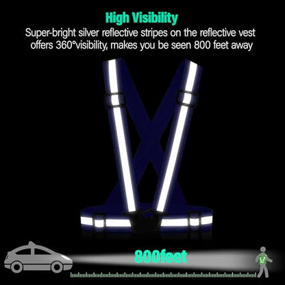 Reflective Vest Running Gear, 2-10Pack High Visible Safety VES - color: 2 x Blue