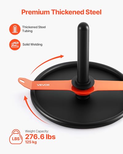 VEVOR Football Sleds and Chutes, Weight Sled, Football Training Pull Push Running Sled, Fitness Workout Sled Push Gym Equipment, Adjustable Height Handle, Compatible 1/2 in Weight Plates - style: 360° Rotation