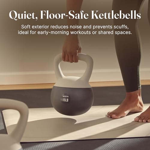 WeGym Soft Kettlebells with Cushioned Impact-Resistant Base and Anti-Slip, Wide-Grip Handle for Home Workouts, Weightlifting, and Full Body Strength Training