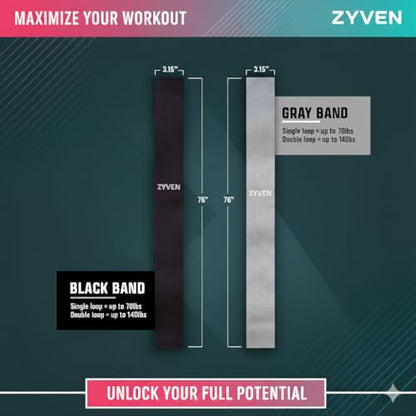 Premium Performance 76" Extended-Length High-Resistance Bands for Ultimate Strength, Mobility, and Plyometric Workouts - color: Black Long Belt