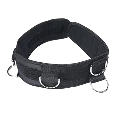 Padded Fitness Waist Strap Resistance Band Waist Belt with Rings for Cable Machines Fitness Exercise Speed Agility Training