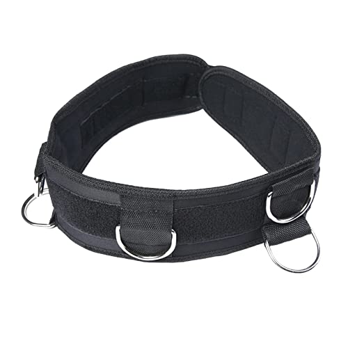 Padded Fitness Waist Strap Resistance Band Waist Belt with Rings for Cable Machines Fitness Exercise Speed Agility Training