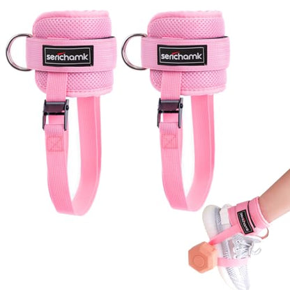 Adjustable Adjustable Feet Dumbbell Attachment,Feet Weight Lifting-Foot Weights for Exercise, Leg Extensions,Tibialis Trainer,Leg Lift Exercise Equipment - color: Style 3-Pink 2pc