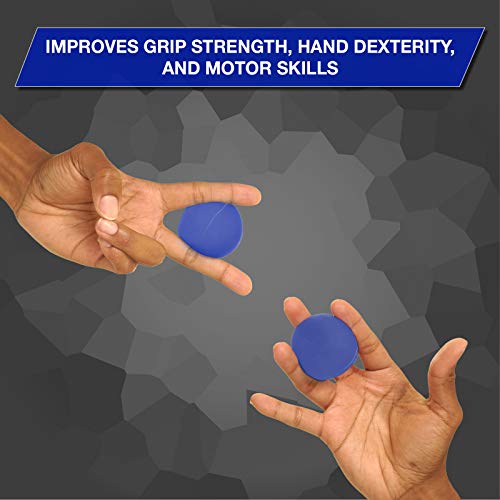 THERABAND Hand Exerciser, Ball For Hand, Wrist, Finger, Forearm, Grip Strengthening & Therapy, Squeeze Ball to Increase Hand Flexibility & Relieve Joint Pain, Blue, Firm