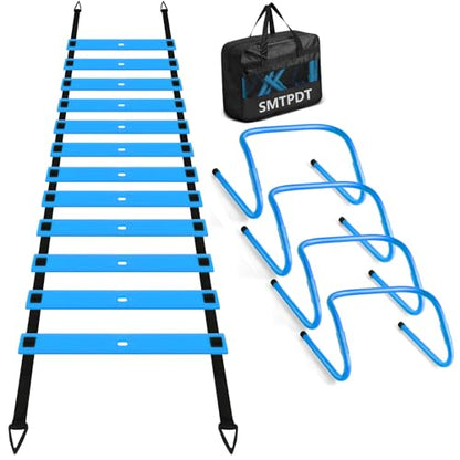 Agility Ladder,Soccer Training Equipment Set,Speed & Agility Training - color: Blue
