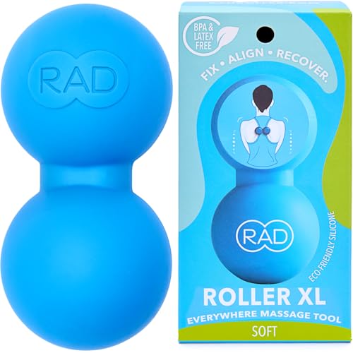 RAD Roller XL Peanut Roller Ball Massager - Soft Density Peanut Massage Ball - Myofascial Release for Back, Feet, Neck, Psoas - Suboccipital Release Device, Thoracic Spine Roller Balls
