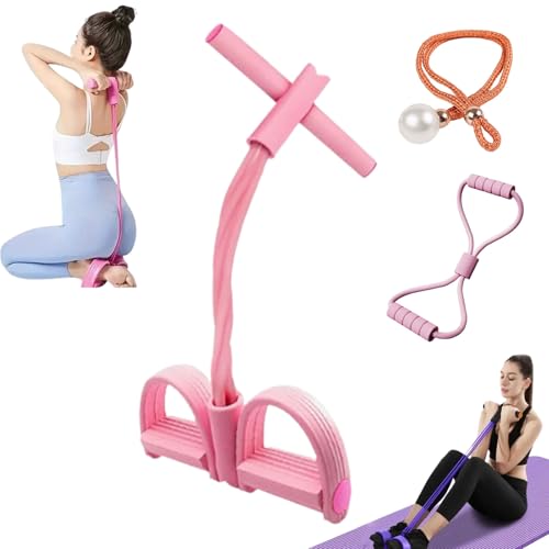 21 Fitness Resistance Bands-4 Tube Pedal Ankle Puller - color: K