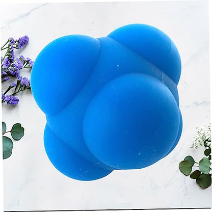 YARNOW 1Pc Hexagonal Reaction Silicone Bounce Ball Agility Training Tool for Reflex Improvement Durable Design for Men and Women for Rehabilitation and Speed Training