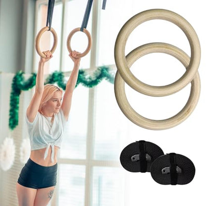 Exercise Rings with Straps Buckles Pull Up Exercise Rings Gymnastic - color: 28mm