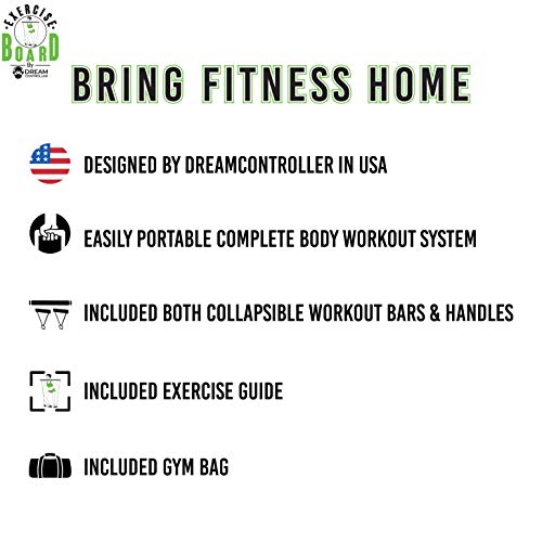 Portable Exercise Equipment for Home Workouts with Best Workout Accessories for Exercise & Fitness Home Gyms- Board,Bar,Resistance Bands Full Body Workout Machine & more at Home Gym Equipment Machines